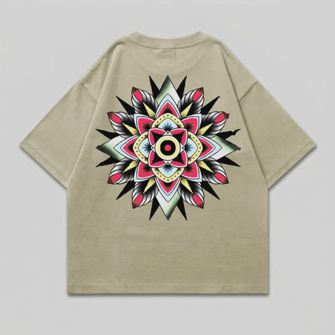 Khaki Green Traditional Tattoo Inspired Design T-Shirt product type