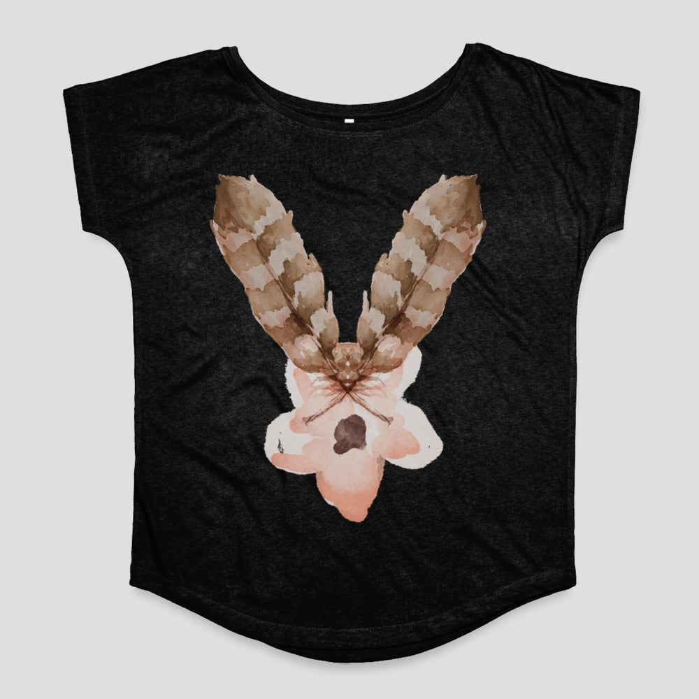 Feather Art Design Graphic Black Relaxed Shirt