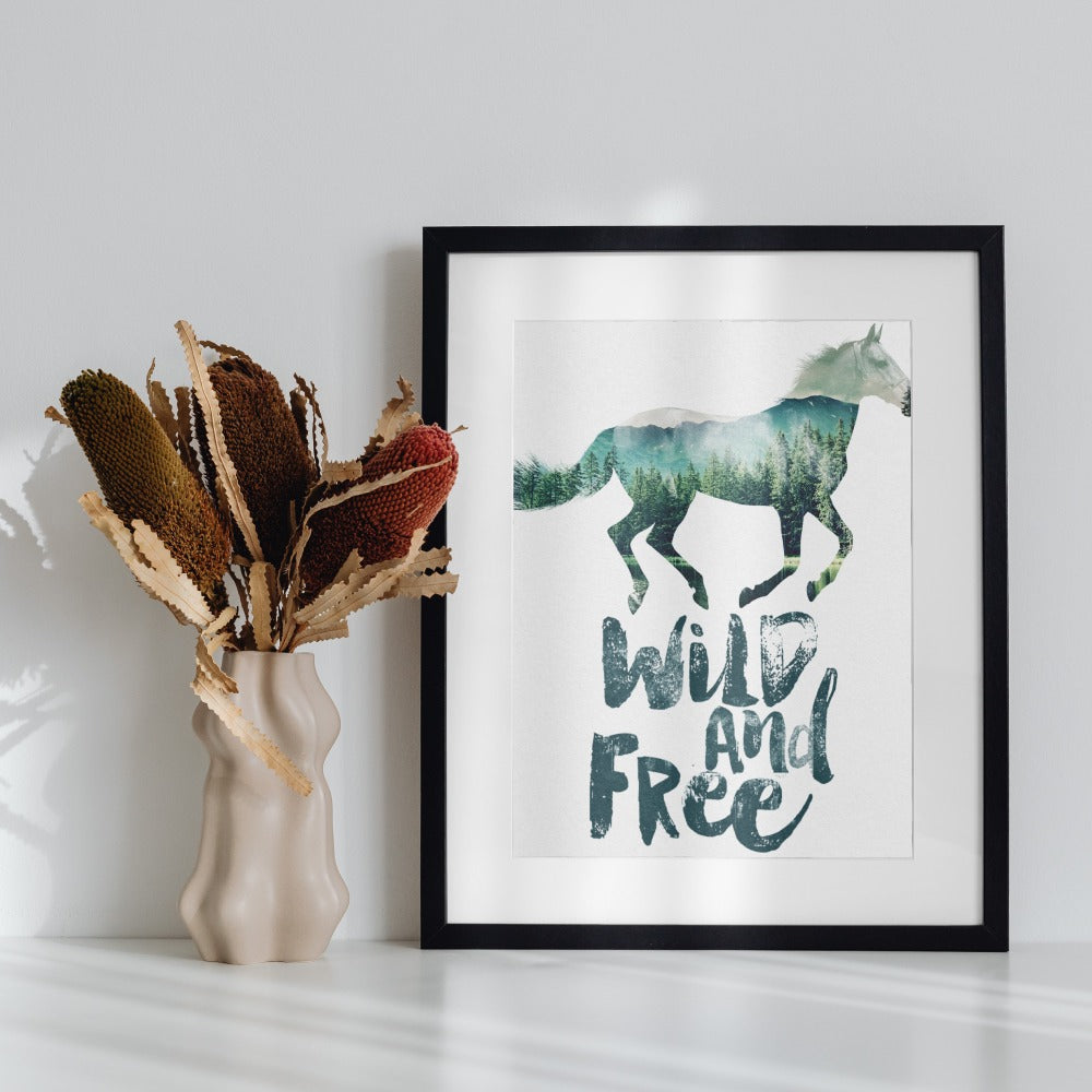 Wild and Free Forest Horse Art Print