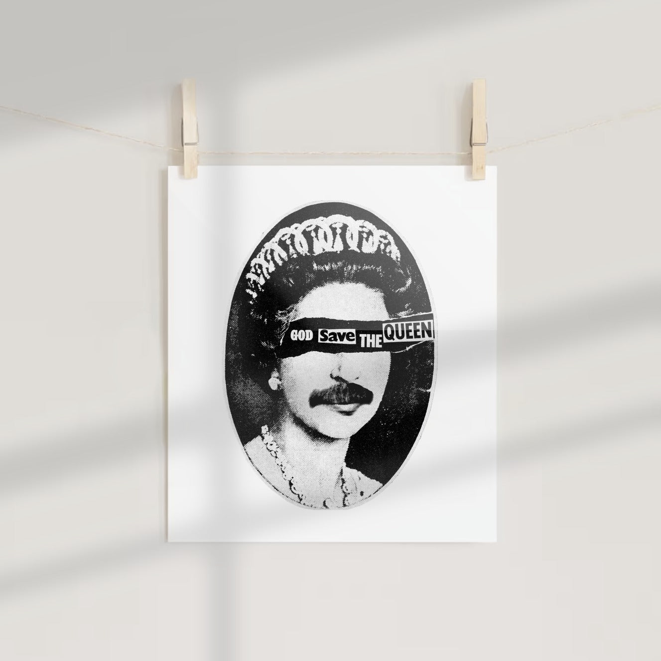 God Save The Queen Art Poster Print Wall Decor