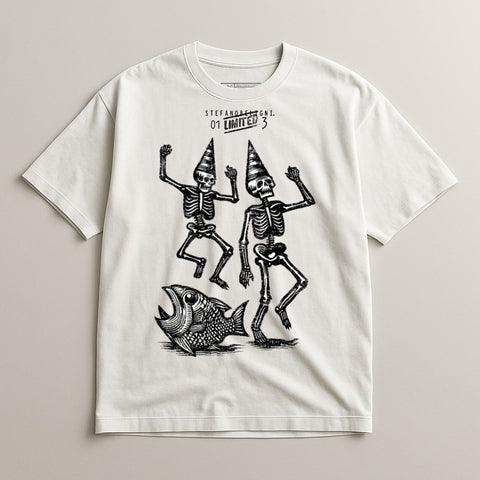 Limited Edition Skeleton and Fish Themed T-Shirt