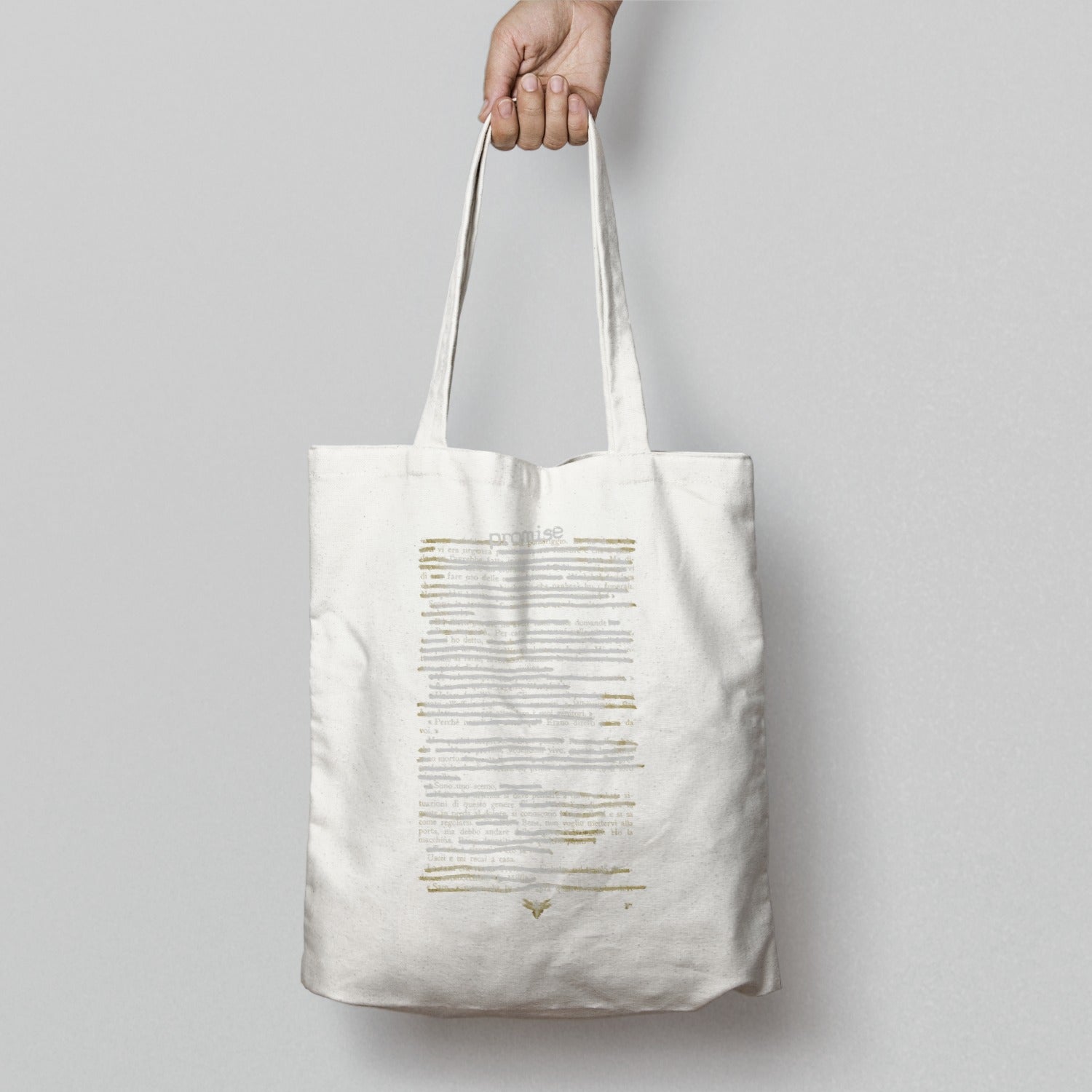 Hand Holding White Eco-Friendly Printed Tote Bag