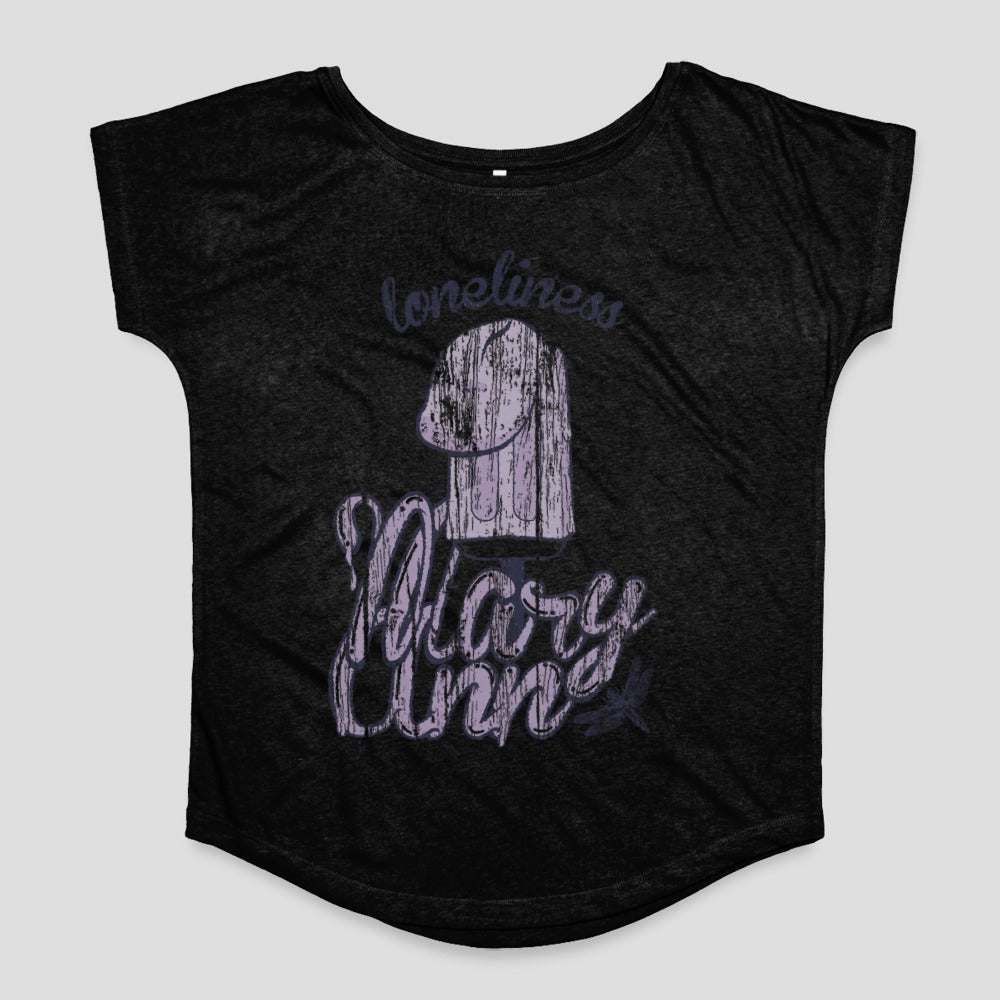 Loneliness Mary Anne Graphic Print Black T-shirt