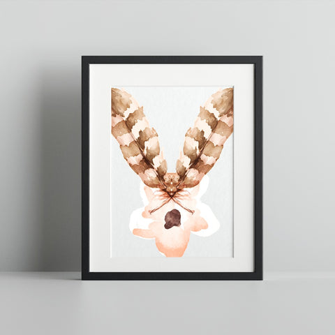 Abstract Feather Art in Black Frame Wall Decoration
