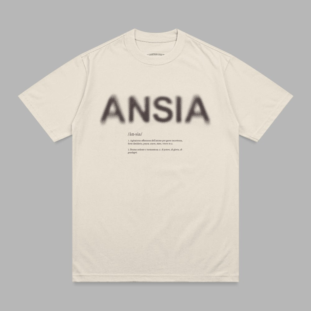 T-shirt with "ANSIA" text and dictionary definition.