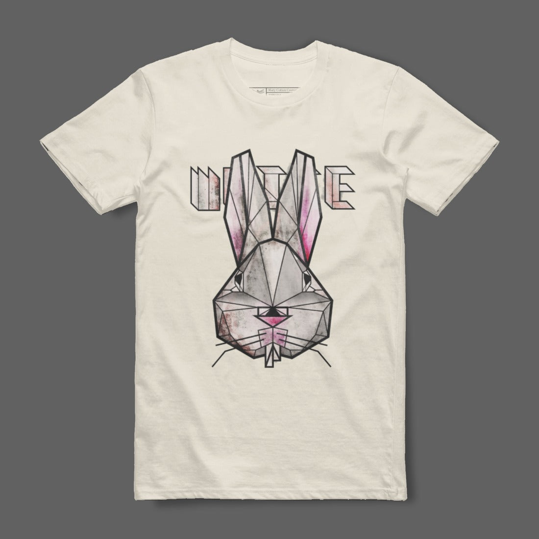 Detailed Geometric Rabbit Graphic Tee Shirt