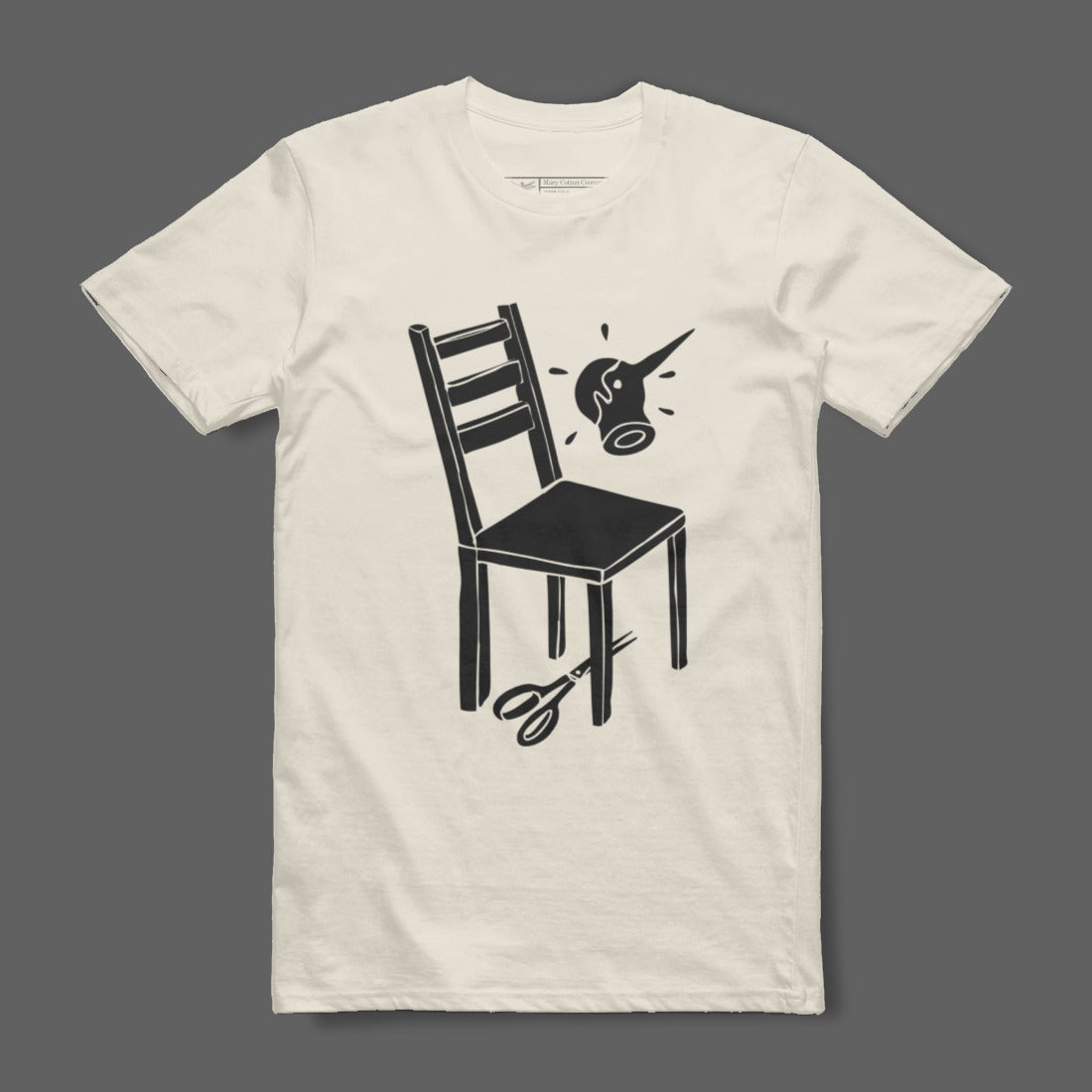 Creative Chair and Scissors Graphic T-Shirt