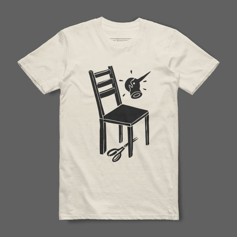 Creative Chair and Scissors Graphic T-Shirt