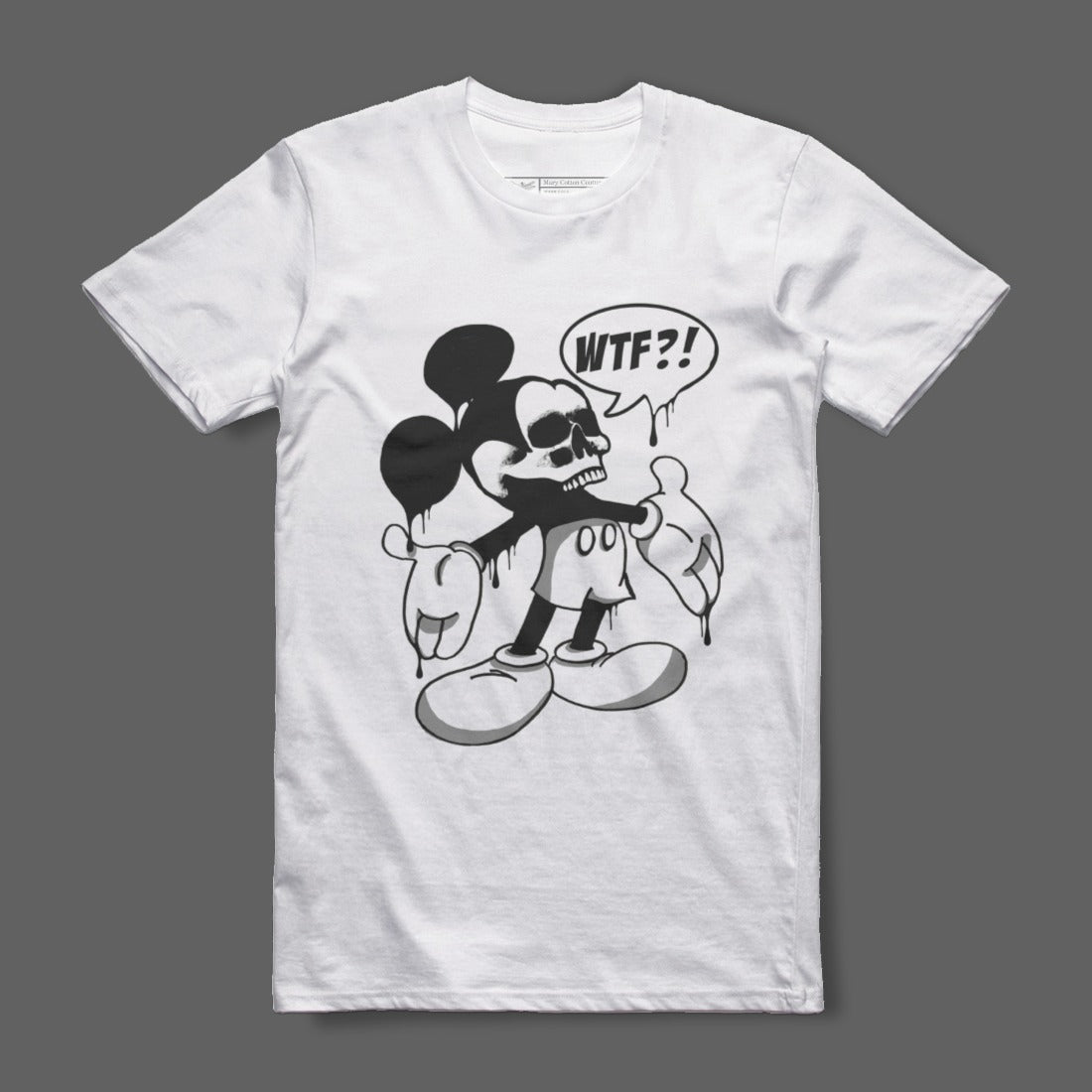Skeleton Cartoon Character WTF Graphic T-Shirt