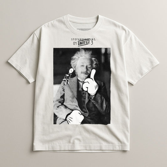 Albert Einstein Thumbs Up Graphic Print Shirt