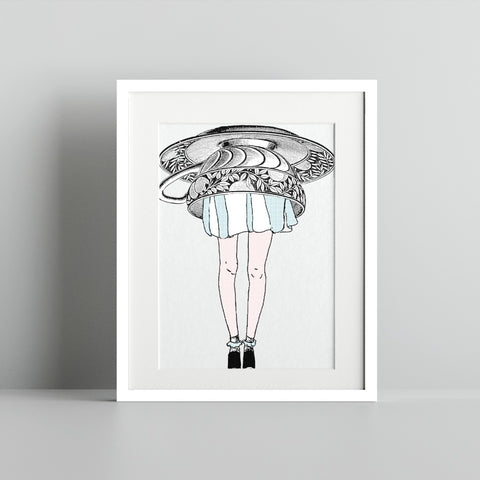 Contemporary Artwork With Abstract Design Drawing