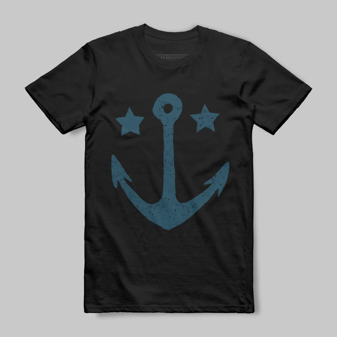 Nautical Anchor Design with Stars Print T-Shirt