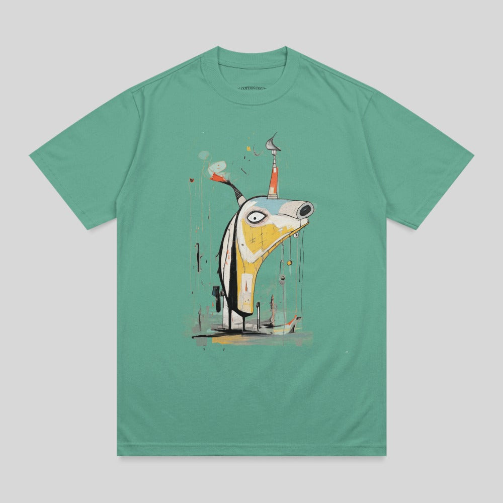 Abstract Robotic Creature Art Print Whimsical Design product type