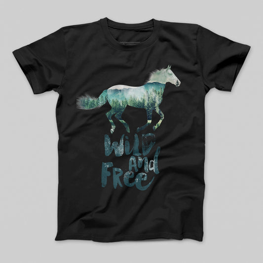 T-shirt donna boyfriend horse copia
