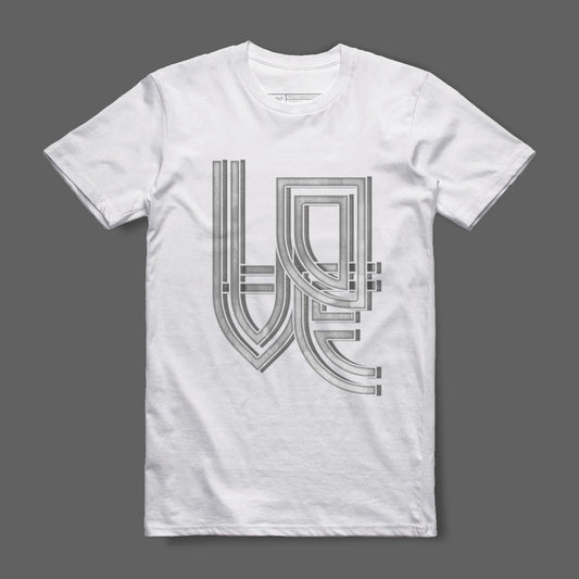 Geometric Striped Design LOVE Printed T-Shirt