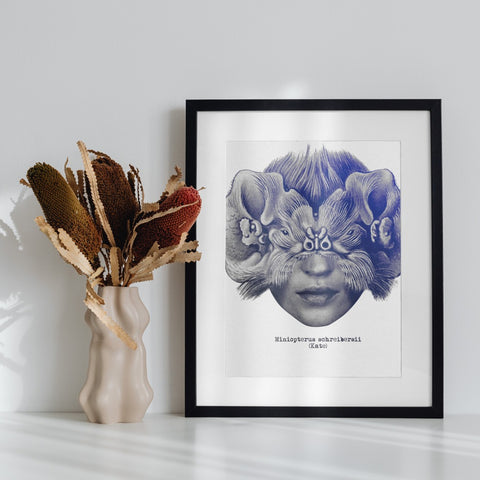 Unique Artistic Face Illustration Framed Art Print