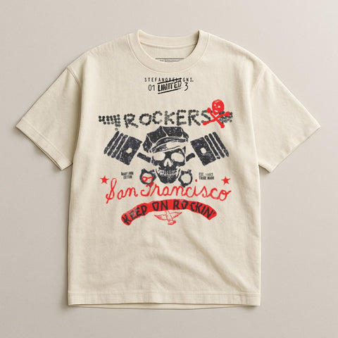 Rockers San Francisco Skull Graphic T-Shirt