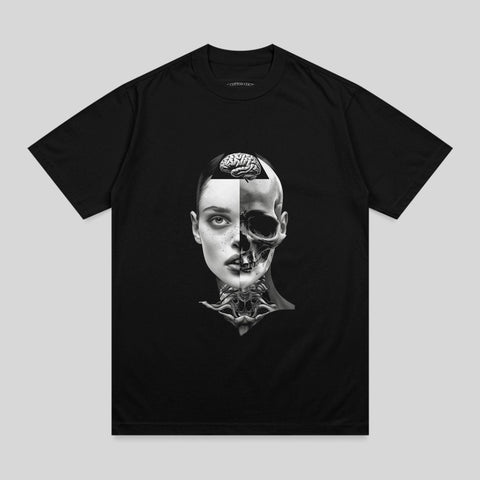 Split Skull Brain Duality Artistic Design product type