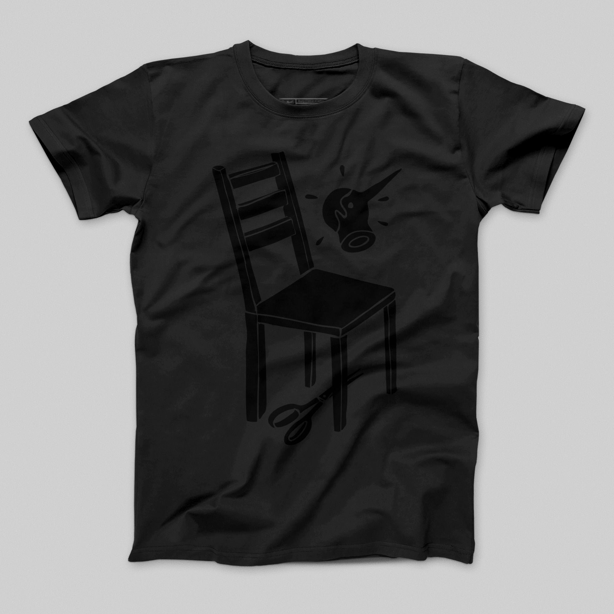 Chair Design with Scissors T-Shirt Busting Creative Apparel