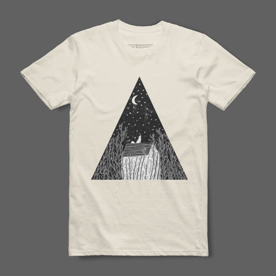 Night Sky Triangular Illustration T-Shirt