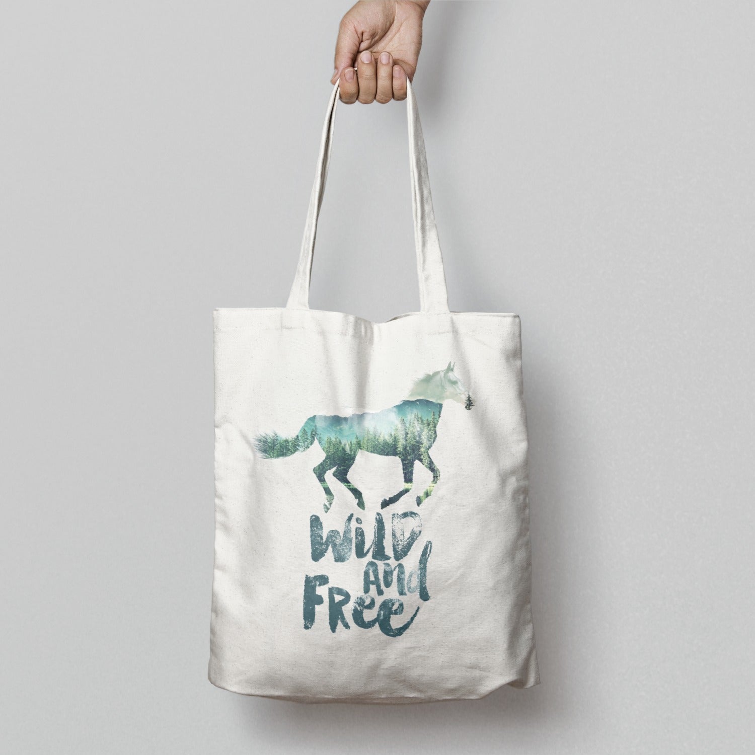 Wild and Free Horse Graphic Tote Bag Product