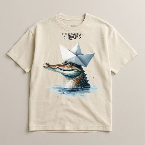 Alligator Wearing Paper Boat Limited Edition Shirt