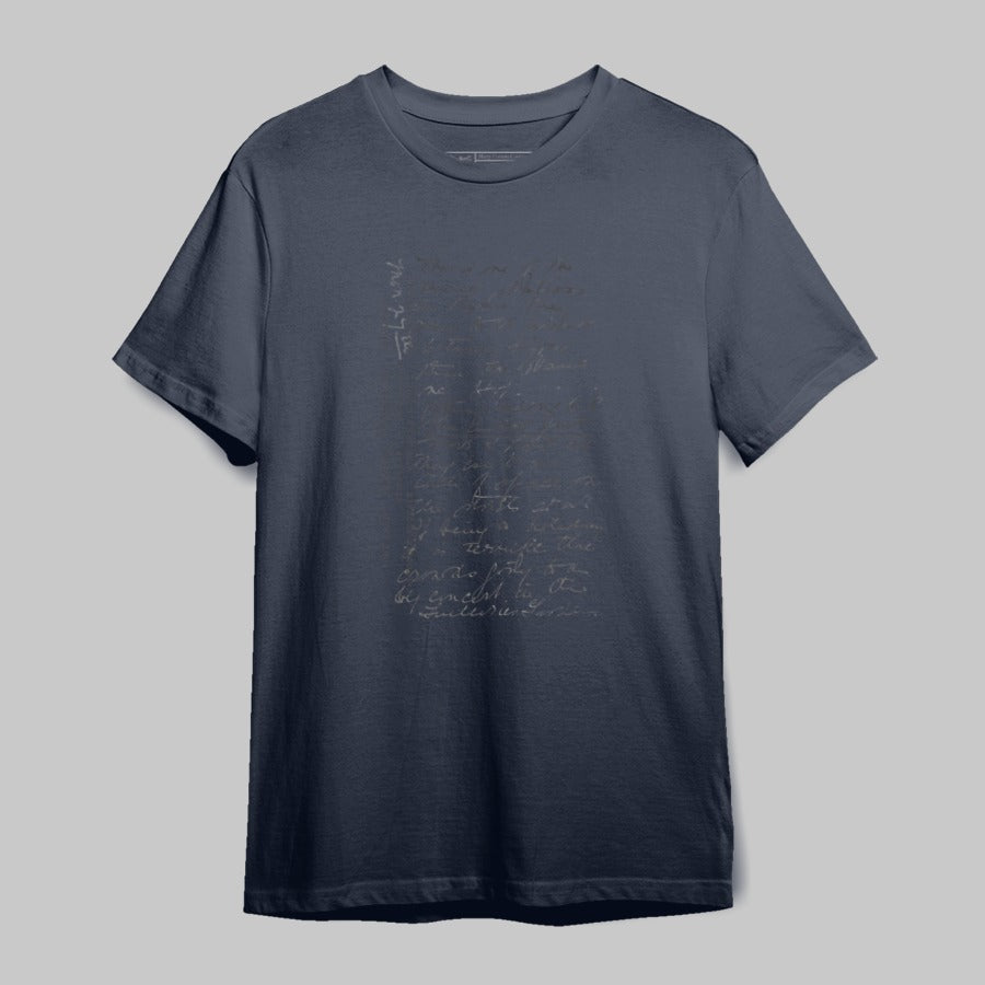 Vintage Handwritten Script Tee for Casual Fashion