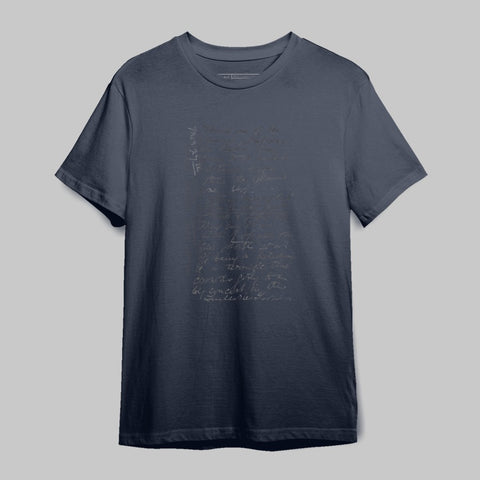 Vintage Handwritten Script Tee for Casual Fashion