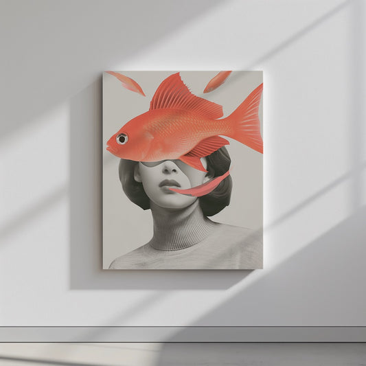 Quadro canvas pesciolino-rosso