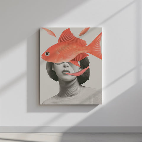 Quadro canvas pesciolino-rosso