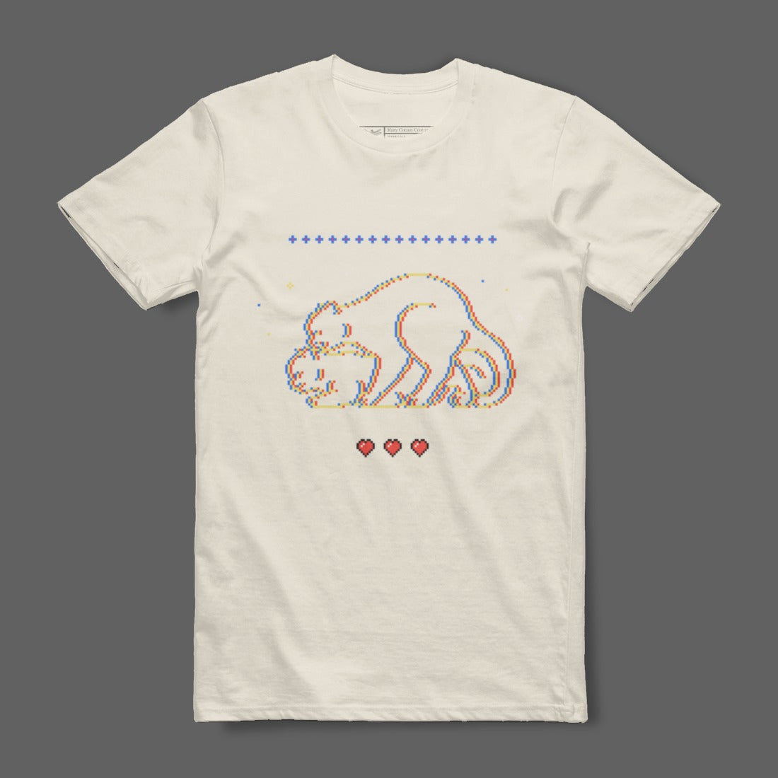 Retro Video Game Style Cat Design Shirt