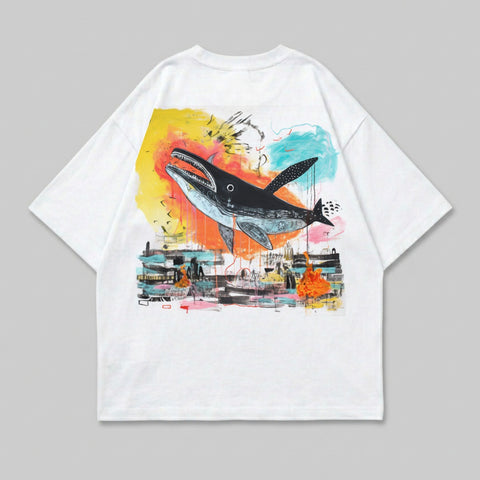Majestic Whale Colorful Abstract Urban Art T-shirt product type