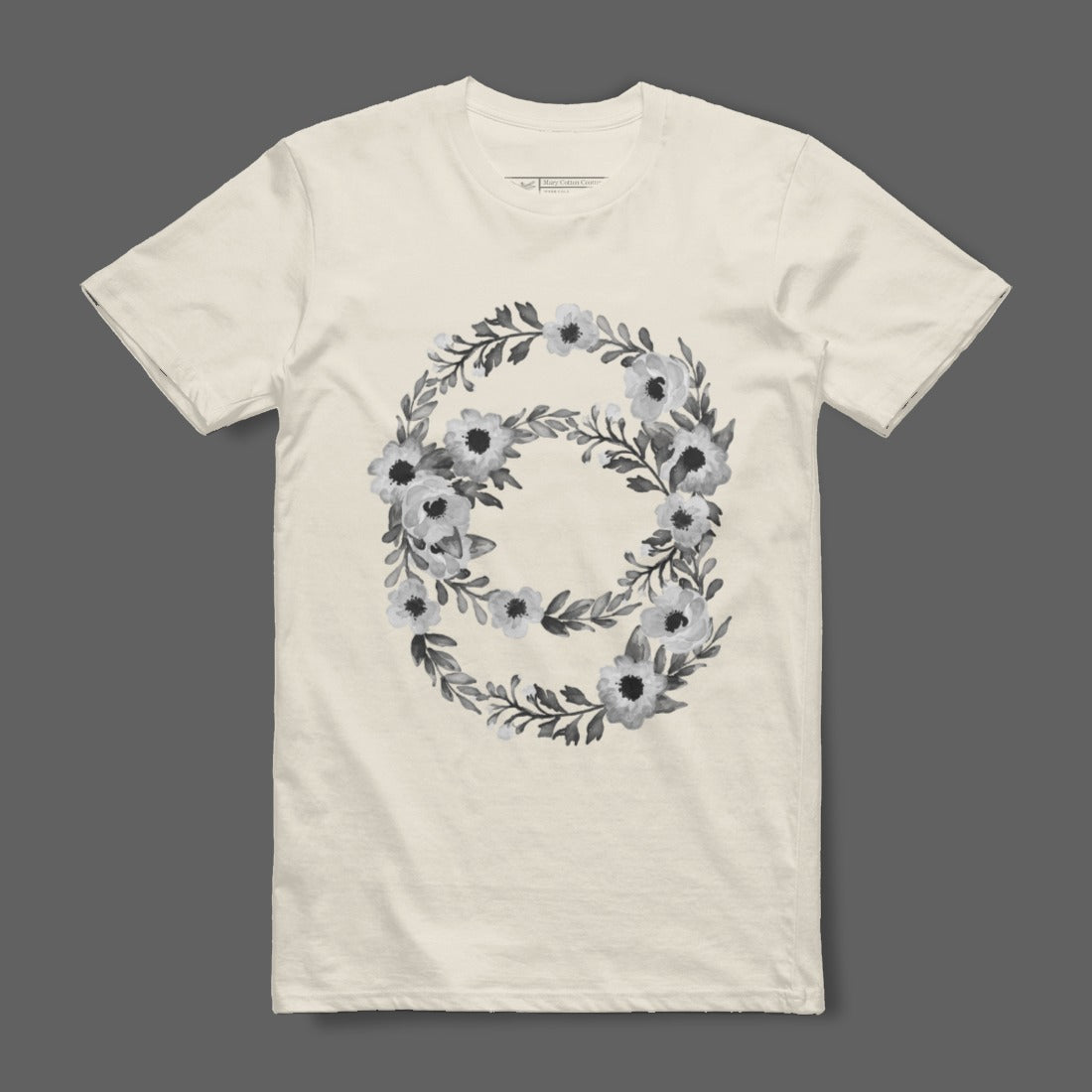 Floral Wreath Design Graphic Tee Product