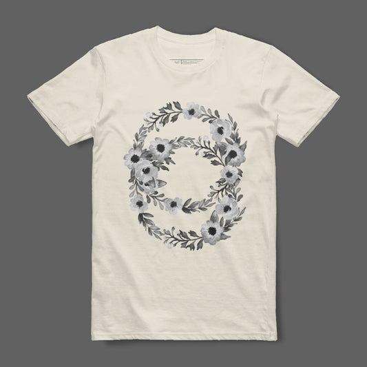 Floral Wreath Design Graphic Tee Product