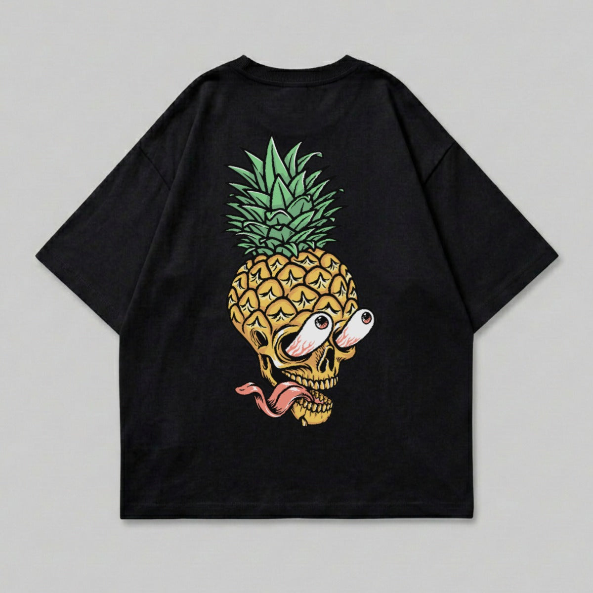 Crazy Skull Pineapple Eyeball Tongue Graphic Black product type
Pineapple, Skull, Eyeball, Tongue, Graphic, Tshirt, Black, Funny, Creative, Unique, Humorous, Quirky, Spooky, Tropical, Summer, Mens, Womens, Unisex, Apparel, Clothing