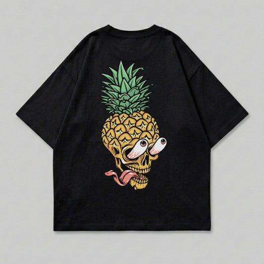 Crazy Skull Pineapple Eyeball Tongue Graphic Black product type
Pineapple, Skull, Eyeball, Tongue, Graphic, Tshirt, Black, Funny, Creative, Unique, Humorous, Quirky, Spooky, Tropical, Summer, Mens, Womens, Unisex, Apparel, Clothing