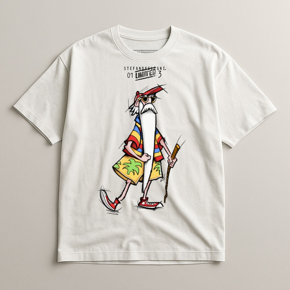 Cool Cartoon Character in Colorful Outfit T-shirt