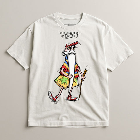 Cool Cartoon Character in Colorful Outfit T-shirt