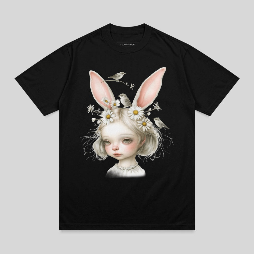 Bunny Ear Girl Daisy Crown Birds Black product type