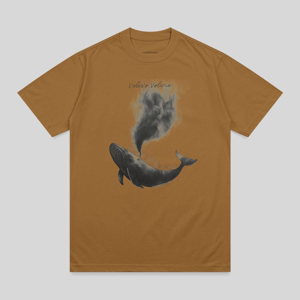 Mustard Whale Smoke Volevo Volare Graphic Design product type