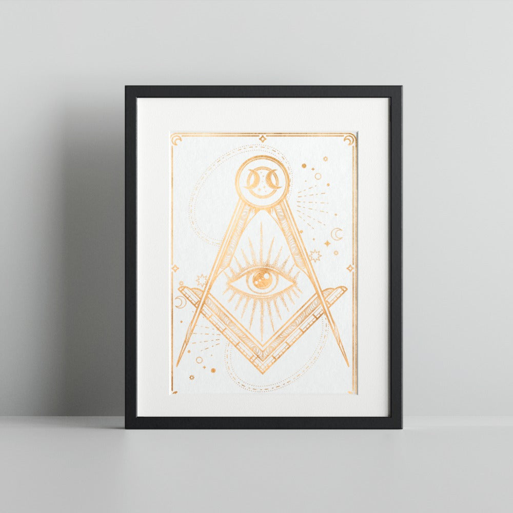 Mystical Eye Geometric Art Print Wall Decor Picture
