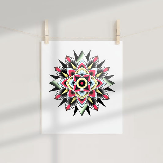 Vibrant Intricate Geometric Design Wall Art Poster