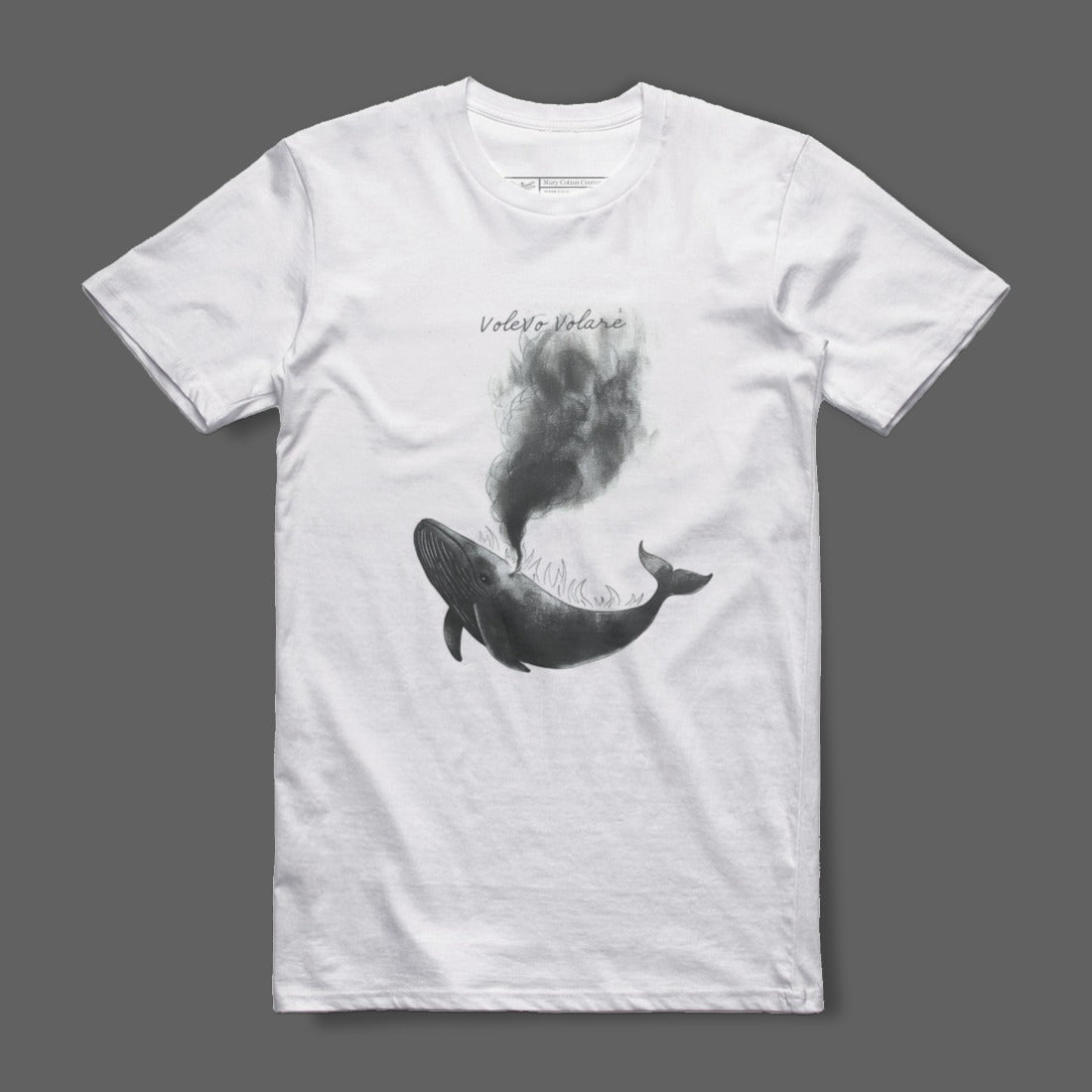 Whale Graphic Printed White T-Shirt for Casual Wear