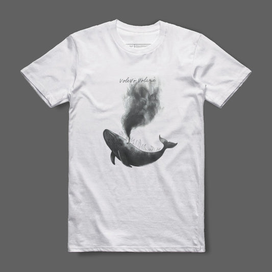 Whale Graphic Printed White T-Shirt for Casual Wear