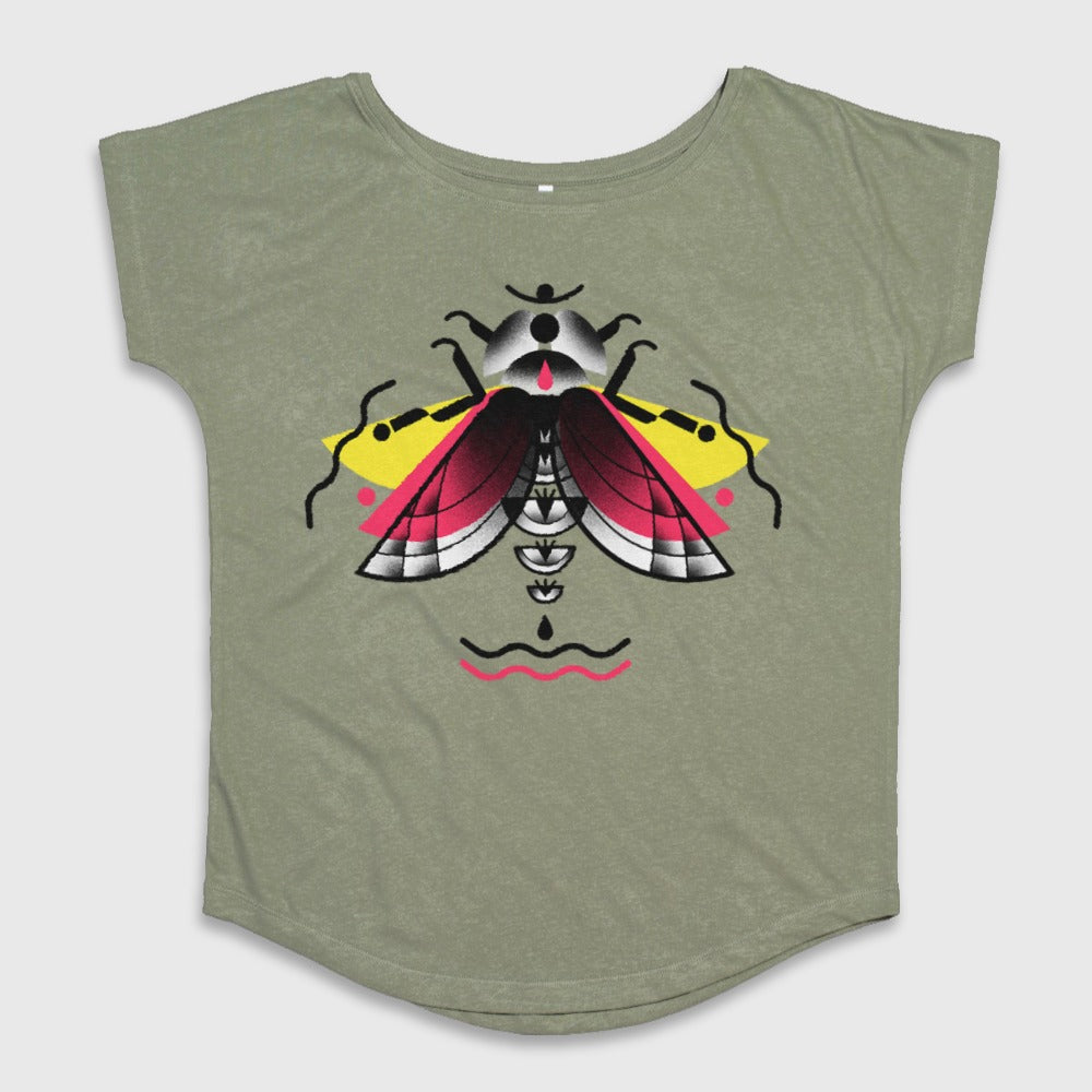 Abstract Colorful Moth Graphic Design T-shirt