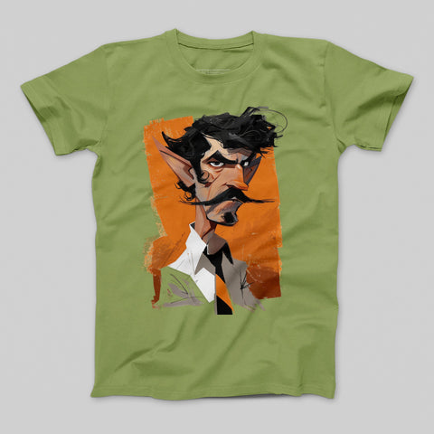 Unique Character Art Print Graphic Tee Shirt