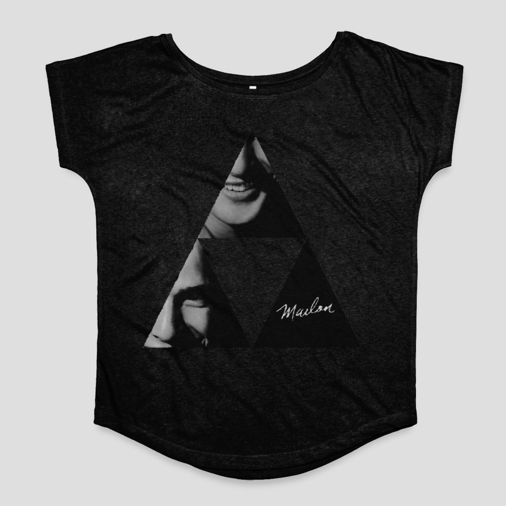 Triangular Faces and Signatures Graphic T-Shirt