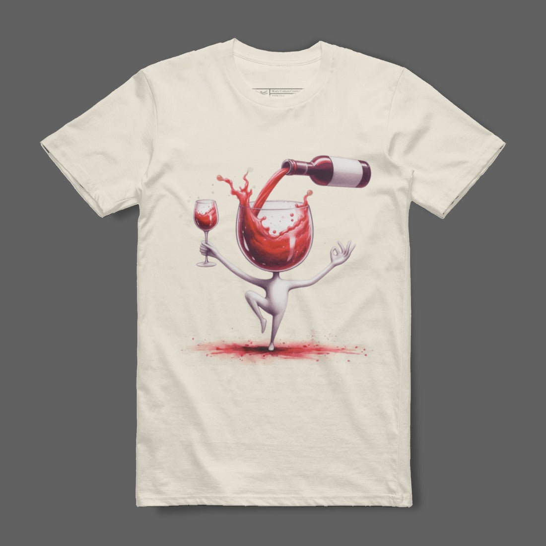 Wine Dance Graphic Tee Art T-shirt for Casual Style