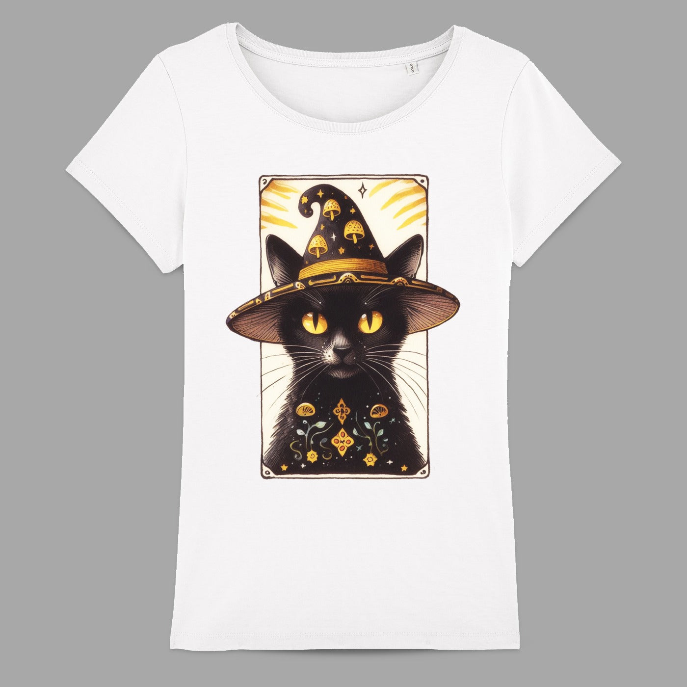 Enchanting Black Cat With Hat Graphic T-shirt