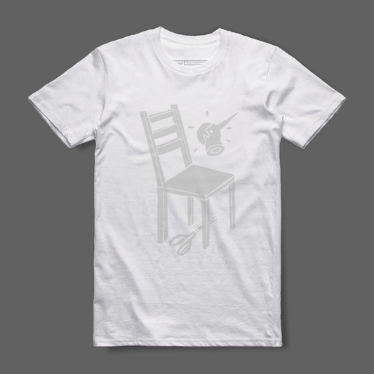 Creative Artistic Chair Graphic White T-shirt
